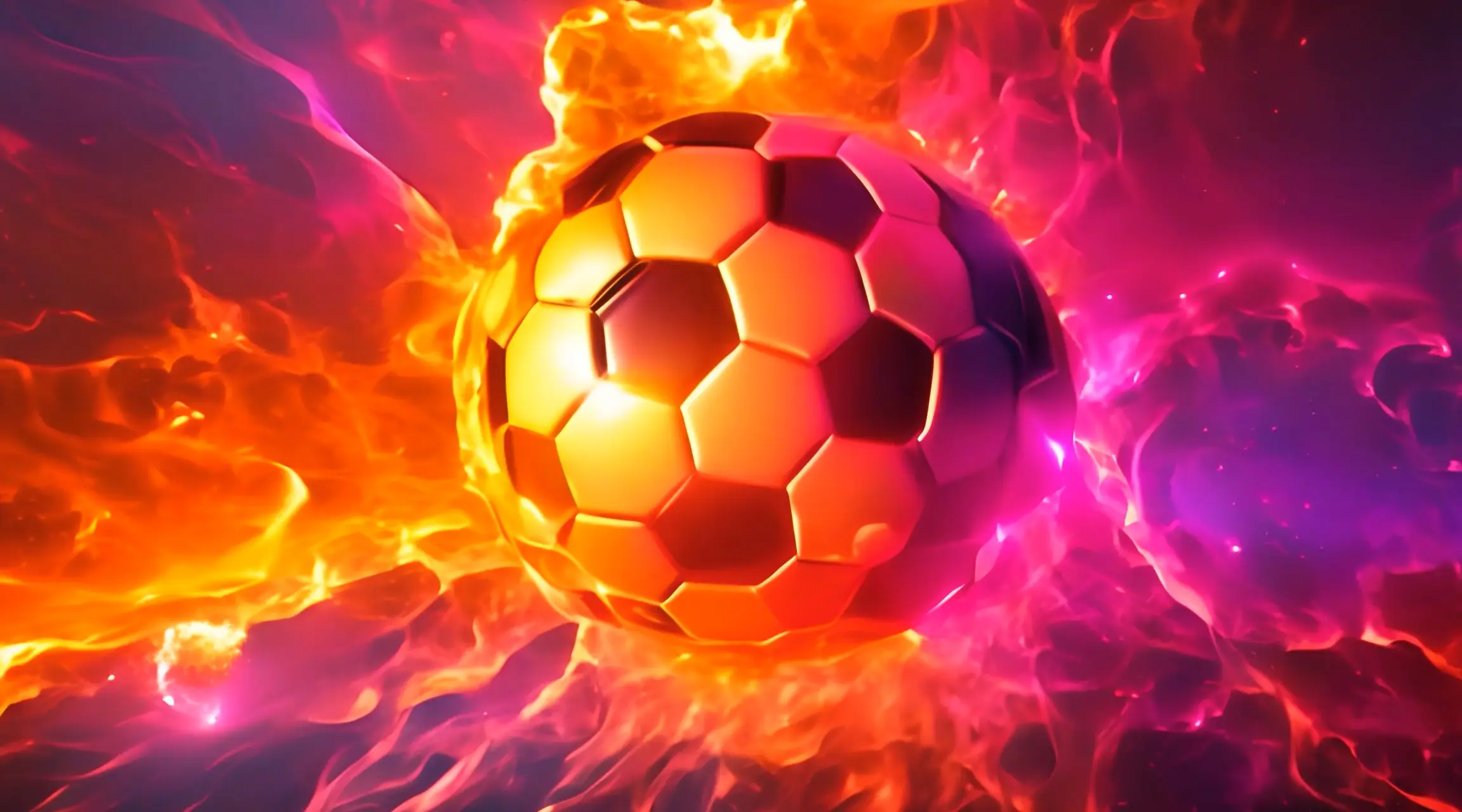Soccer Heat Fiery Abstract Backdrop Video